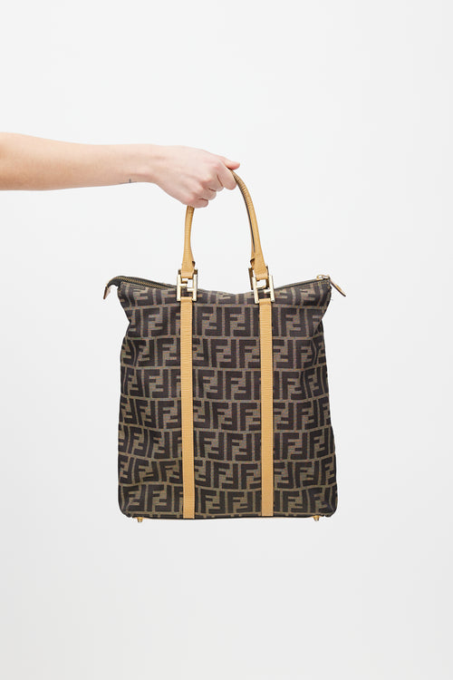 Fendi Brown 
Black Zucca Monogram Tote