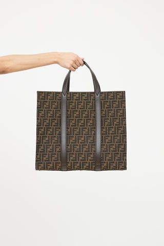 Fendi FF Jacquard Shopper Tote Bag