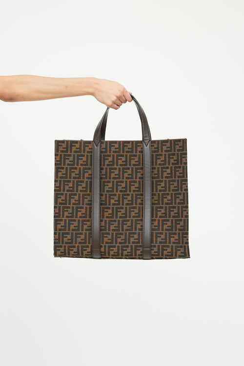 Fendi FF Jacquard Shopper Tote Bag