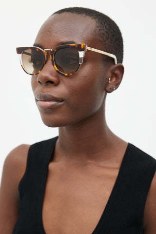 Fendi Brown 
Gold Havana FF 0063/S MUV Sunglasses