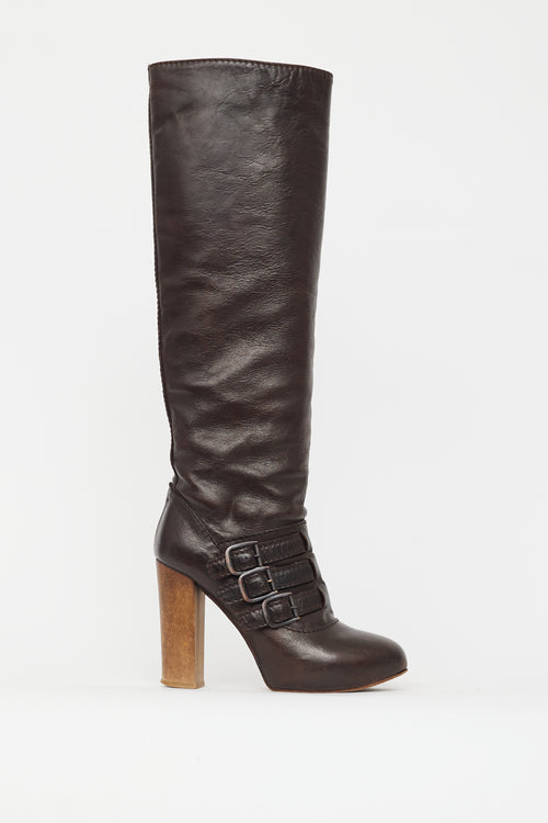 Chloé Brown Leather Boot