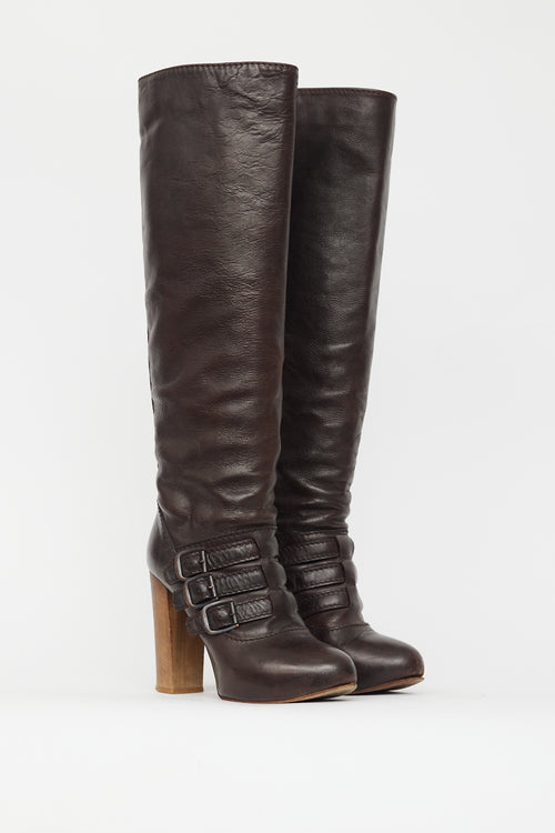 Chloé Brown Leather Boot