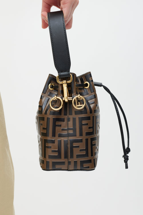 Fendi Brown Leather Mont Tresor Bucket Bag