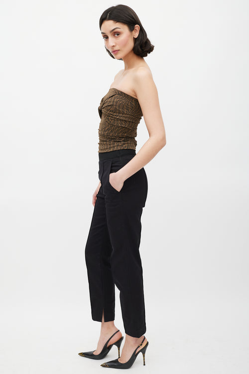 Fendi Brown Monogram Twisted Tube Top