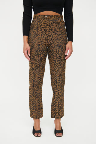 Fendi Brown Print Jeans