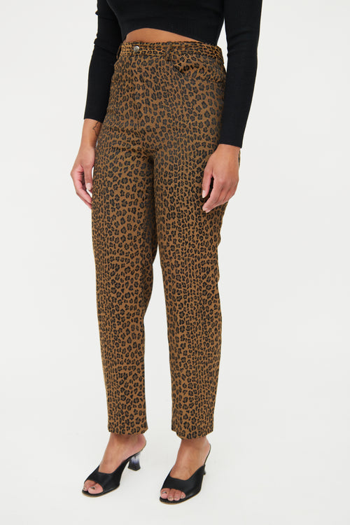 Fendi Brown Print Jeans