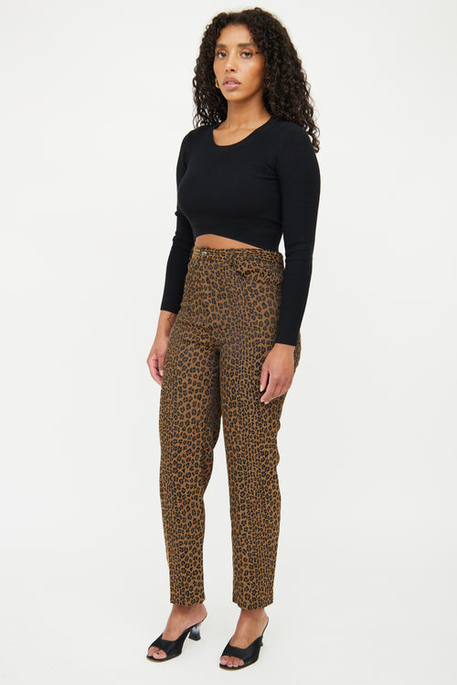 Fendi Brown Print Jeans