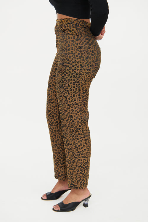 Fendi Brown Print Jeans