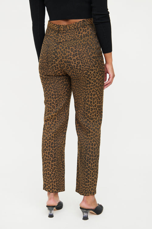 Fendi Brown Print Jeans