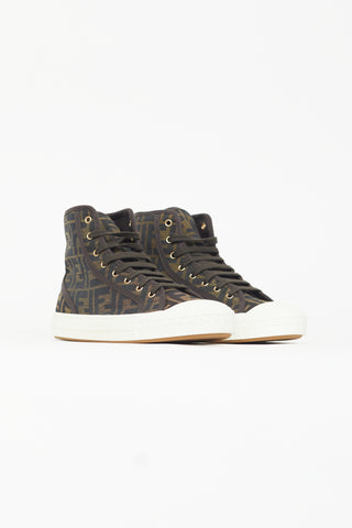 Fendi Brown Zucca Monogram Sneaker