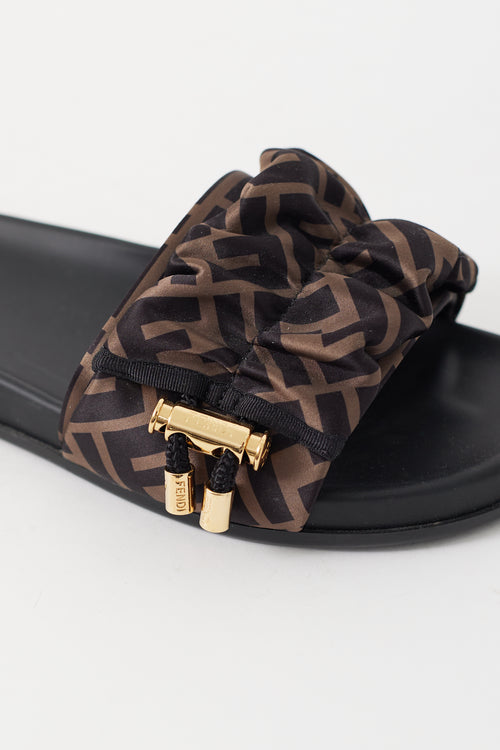 Fendi Brown 
Black FF Toggle Slide