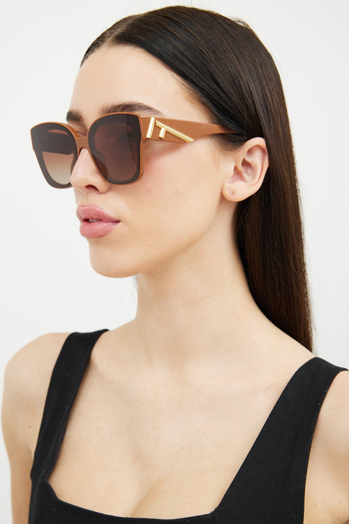 Fendi Brown FE400981 50F Sunglasses