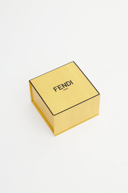 Fendi Gold Logo Drop Earring