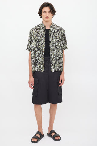 Fendi Green 
Multicolour Camouflage FF Printed Shirt