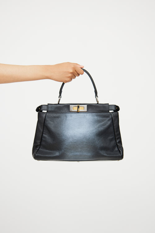 Fendi Black 
Grey Ombre Peekaboo Bag