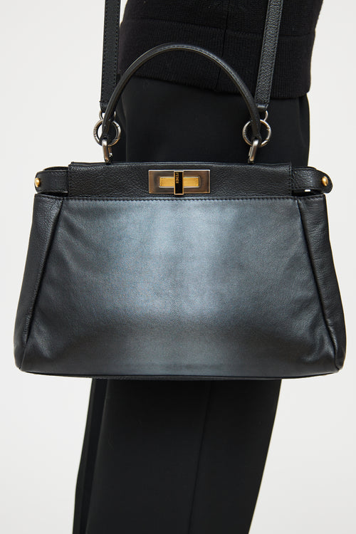 Fendi Black 
Grey Ombre Peekaboo Bag