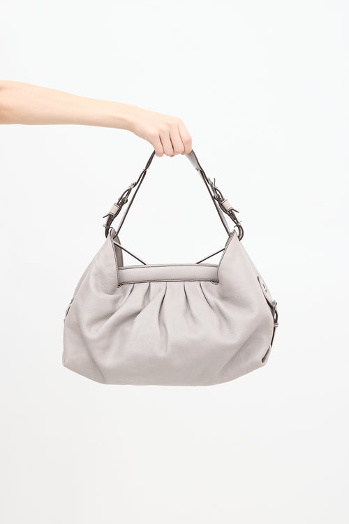 Fendi Grey Leather Borsa Bag