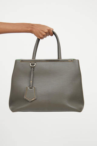 Fendi Grey 2 Jours Tote Bag