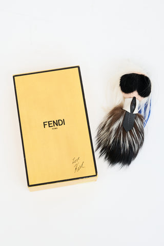 Fendi Multicolour Fur Karlito Charm