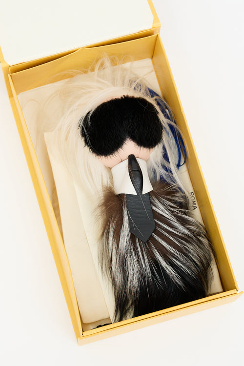 Fendi Multicolour Fur Karlito Charm