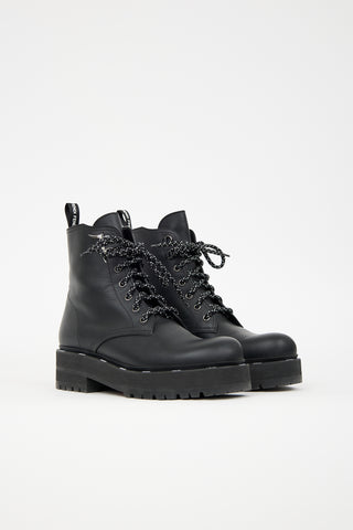 Fendi Leather FFreedom Biker Boot