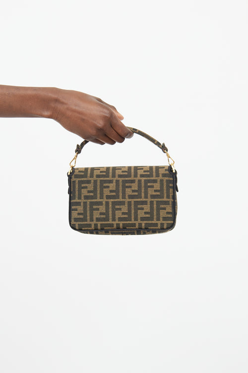 Fendi Brown Zucca Mini Baguette Bag