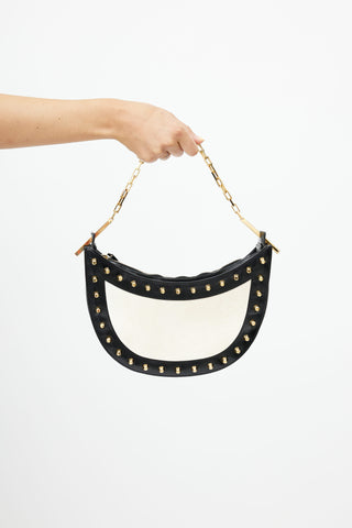 Fendi White 
Multicolour Studded Leather Bag