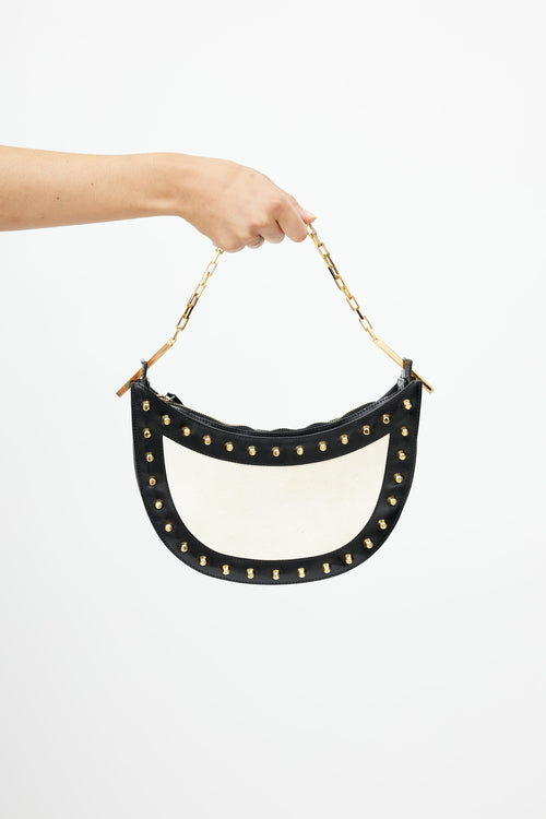 Fendi White 
Multicolour Studded Leather Bag