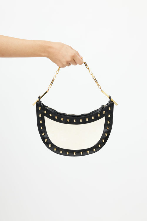 Fendi White 
Multicolour Studded Leather Bag