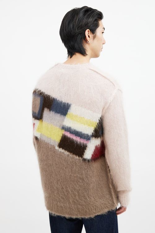 Multi Wool Intarsia Knit Sweater