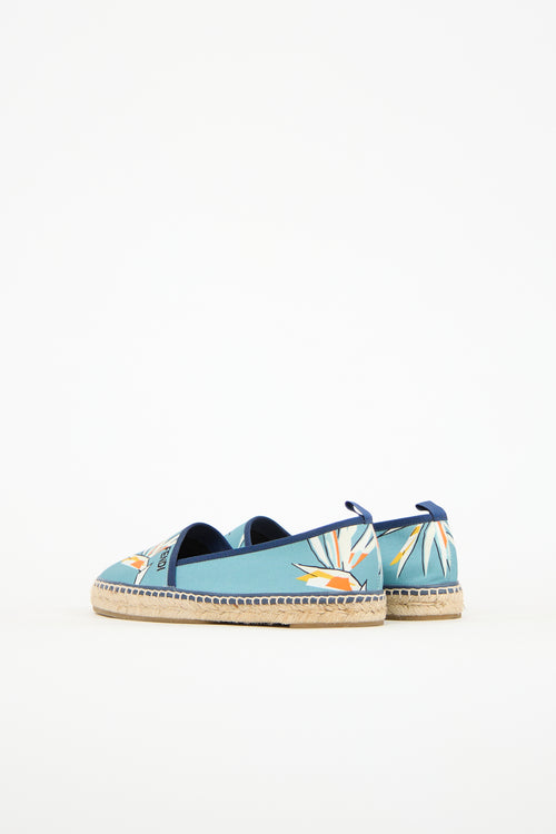 Fendi Nylon Printed Espadrille Flat