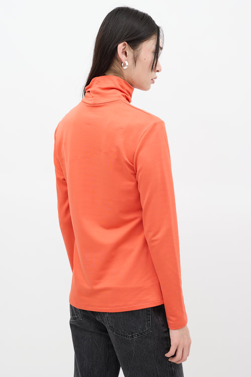 Fendi Orange 
Multicolour Striped Turtleneck