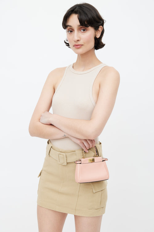 Fendi Pink Micro Peek A Boo Crossbody Bag