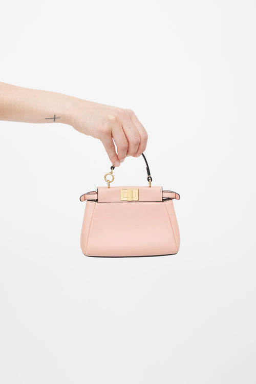 Fendi Pink Micro Peek A Boo Crossbody Bag