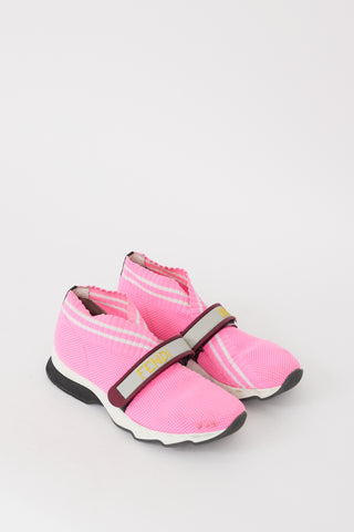 Fendi Pink 
Multicolour Mesh Rockoko Sneaker