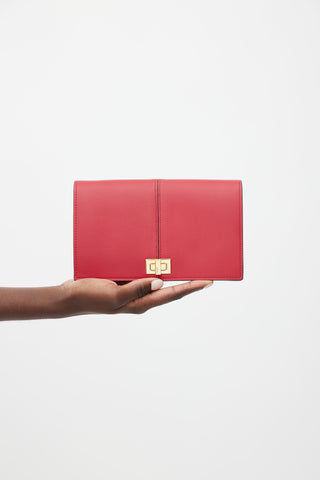 Fendi Red 
Zucca Peekaboo Crossbody Bag