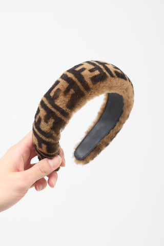 Fendi Shearling Marley FF Headband