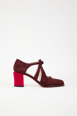 Fendi Suede Cutout Heel