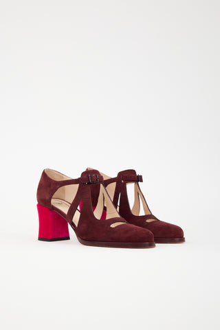 Fendi Suede Cutout Heel