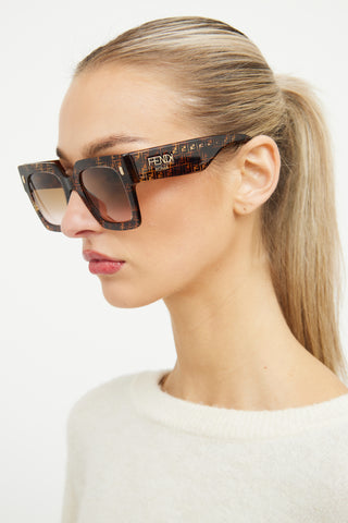 Fendi Brown Square FF045/G/S Sunglasses