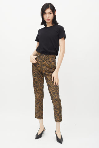 Fendi Vintage Brown Printed Jeans