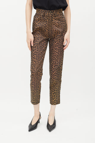 Fendi Vintage Brown Printed Jeans