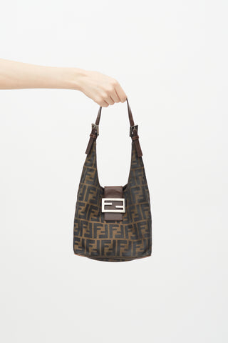 Fendi Vintage Brown Small Zucca Monogram Bag