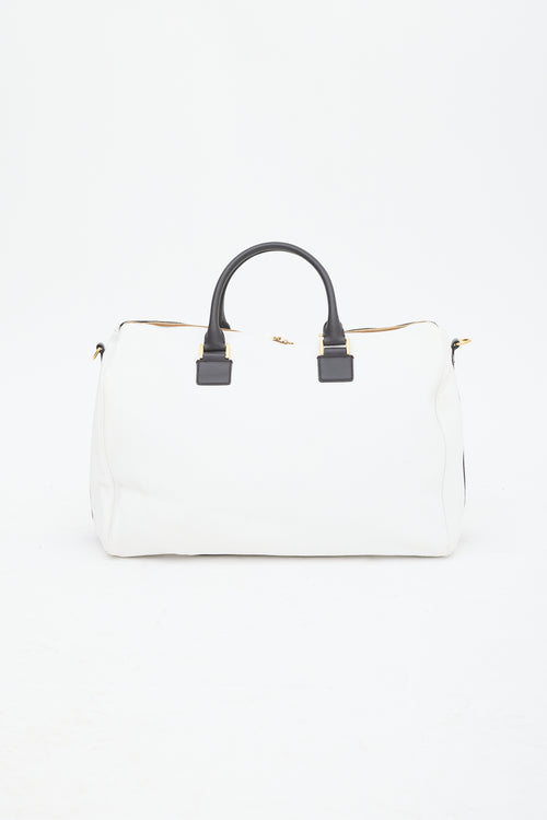 Fendi White 
Multicolour Leather Logo Mania Weekender Bag