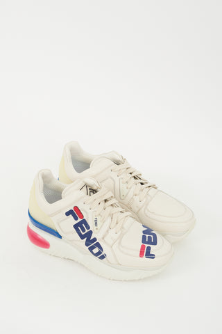 Fendi White 
Multicolour Mania Platform Sneaker