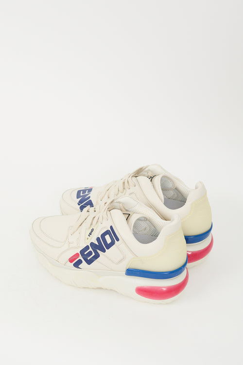 Fendi White 
Multicolour Mania Platform Sneaker