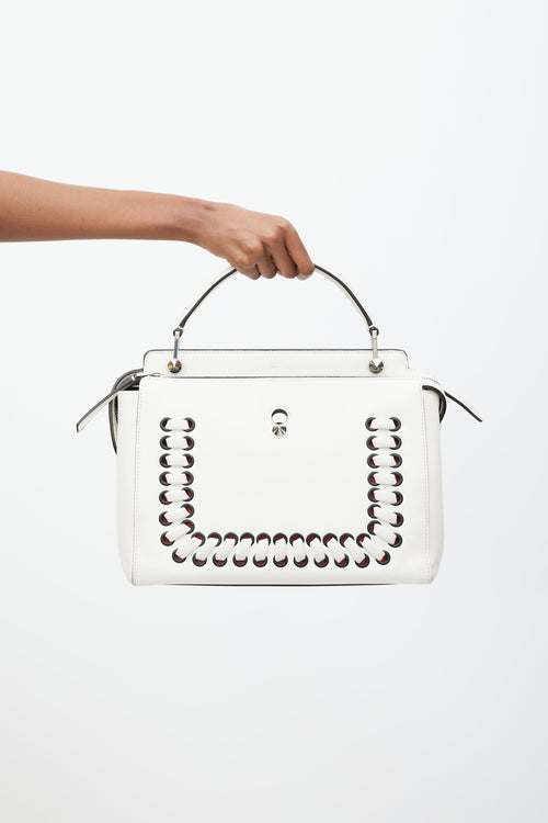 Fendi White Leather Dotcom Bag