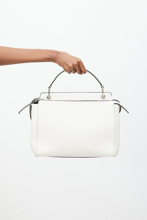 Fendi White Leather Dotcom Bag