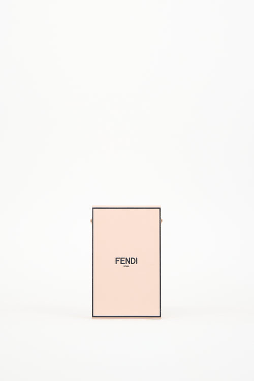 Fendi Pink Leather Vertical Logo Box Bag