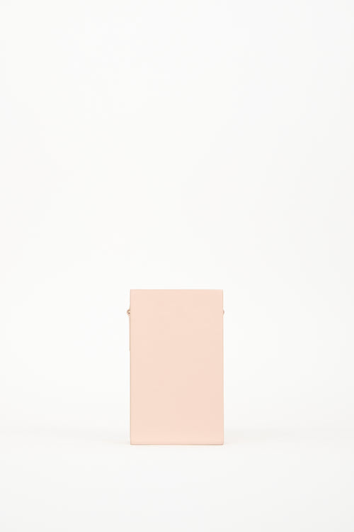 Fendi Pink Leather Vertical Logo Box Bag